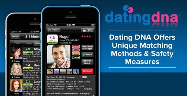 Dating DNA – La aplicación original de citas gratuita para iPhone – Ofrece métodos de combinación únicos y medidas de seguridad