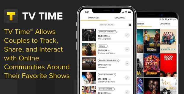 El tiempo de televisión permite a las parejas rastrear, compartir e interactuar con comunidades en línea en torno a sus programas favoritos