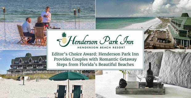 Premio Editor’s Choice: Henderson Park Inn ofrece a las parejas una escapada romántica a pasos de las hermosas playas de Florida