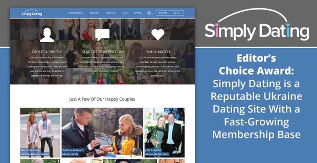 Premio Editor’s Choice: Simply Dating è un rispettabile sito di incontri in Ucraina con una base di iscritti in rapida crescita